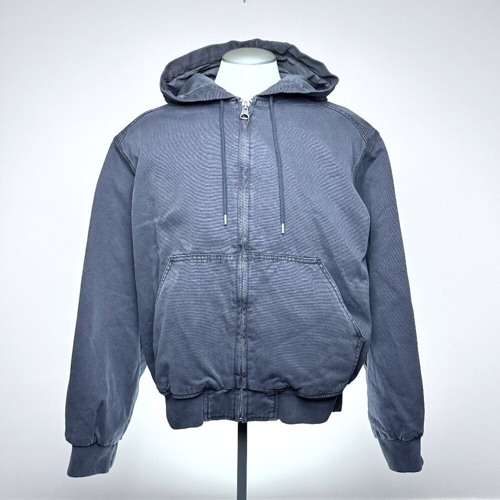 H&M Hooded Zip Jacket XL Dark Grey Cotton